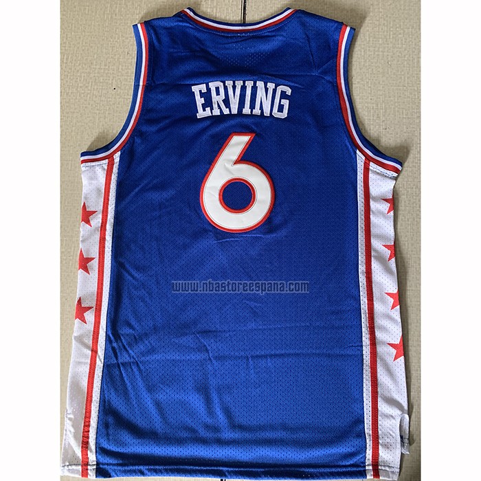Camiseta Philadelphia 76ers Julius Erving NO 6 Mitchell & Ness 1982-83 Azul